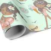 Meisjes met aanlooppapier cadeaupapier (Rol Hoek)