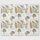 Meisjes met aanlooppapier cadeaupapier (Vlak)