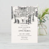  meisjes met baby shower kaart (Staand voorkant)