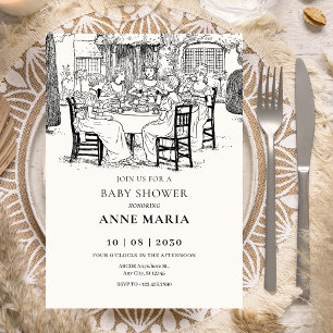  meisjes met baby shower kaart