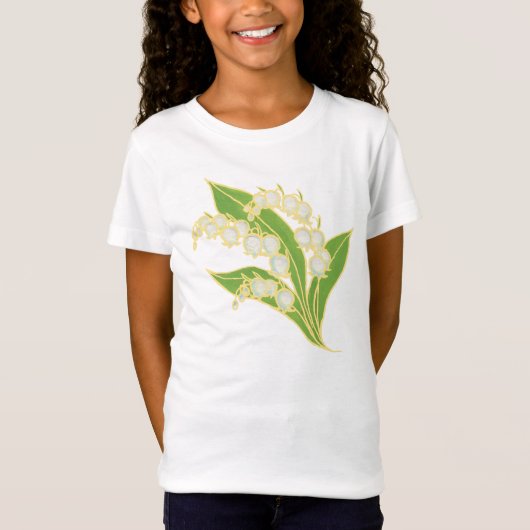 Meisjes met Babydoll Shirt: Lily van de Valley T-shirt (Voorkant)
