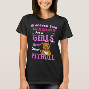 Meisjes met beste vriendschappelijke Pitbull Pit B T-shirt