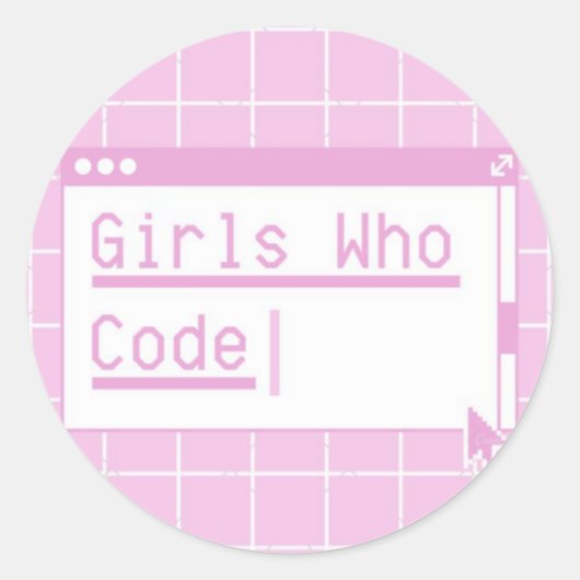 Meisjes met code ronde sticker (Voorkant)