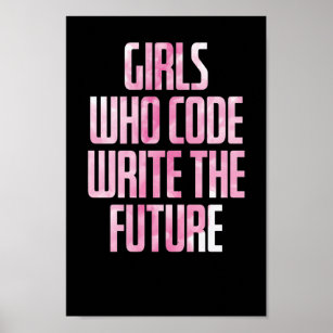 Meisjes met code schrijven toekomstige pc poster