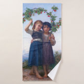 Meisjes met de Cherry Branch, Bouguereau Badhanddoek (Badhanddoek)