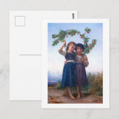 Meisjes met de Cherry Branch, Bouguereau Briefkaart (Voorkant / Achterkant)