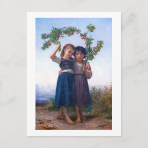 Meisjes met de Cherry Branch, Bouguereau Briefkaart