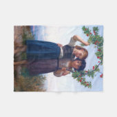 Meisjes met de Cherry Branch, Bouguereau Fleece Deken (Voorkant (Horizontaal))