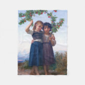 Meisjes met de Cherry Branch, Bouguereau Fleece Deken (Voorkant)