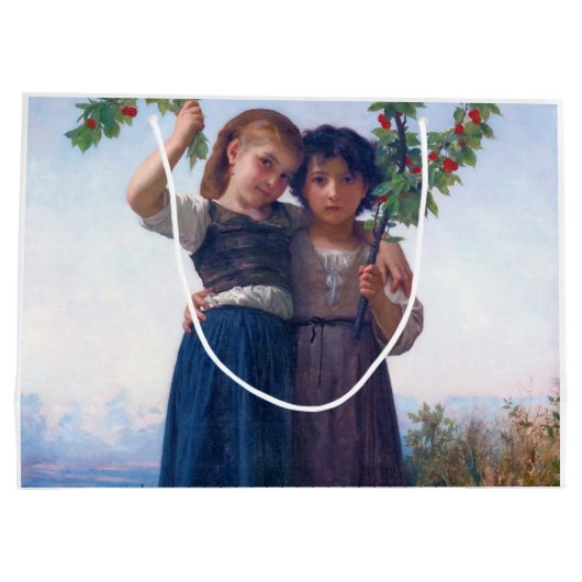 Meisjes met de Cherry Branch, Bouguereau Groot Cadeauzakje (Achterkant)