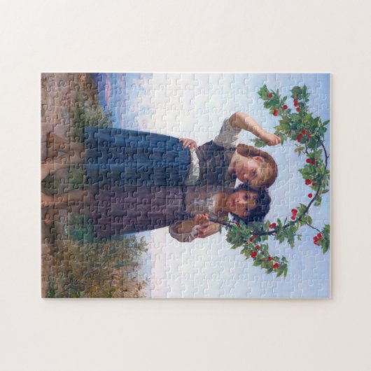 Meisjes met de Cherry Branch, Bouguereau Legpuzzel (Horizontaal)