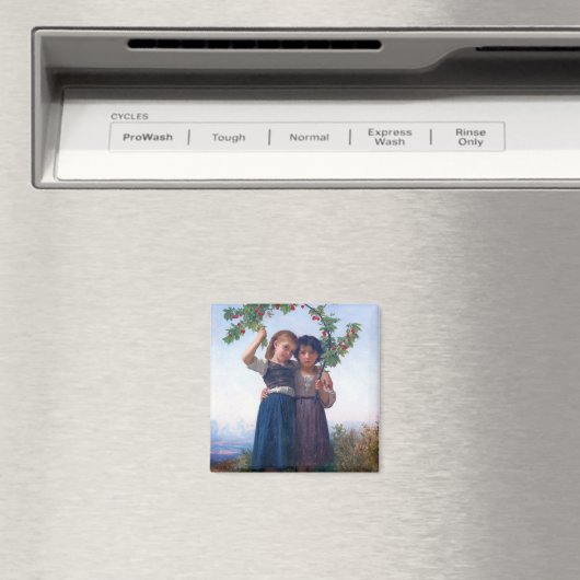 Meisjes met de Cherry Branch, Bouguereau Magneet (Insitu (Vaatwasser))