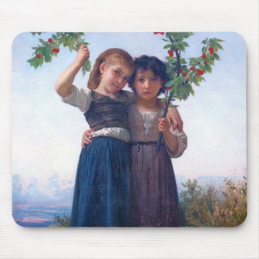 Meisjes met de Cherry Branch, Bouguereau Muismat (Voorkant)