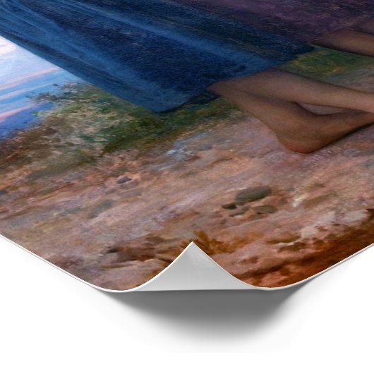 Meisjes met de Cherry Branch, Bouguereau Poster (Hoek)