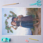 Meisjes met de Cherry Branch, Bouguereau Tissuepapier (Craft)