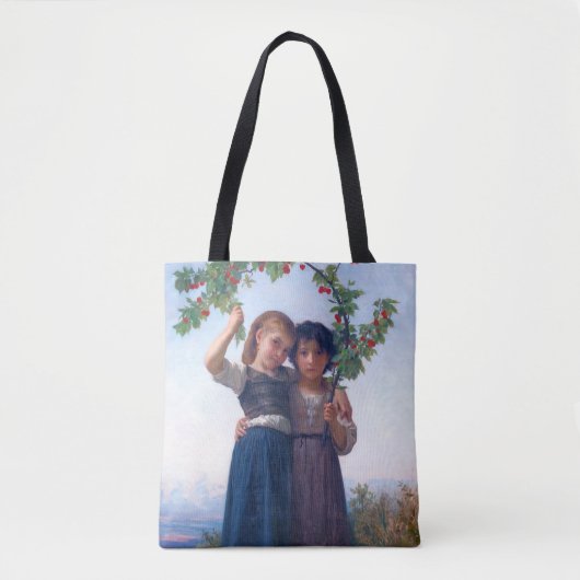 Meisjes met de Cherry Branch, Bouguereau Tote Bag (Voorkant)