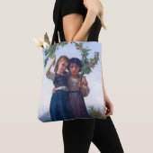 Meisjes met de Cherry Branch, Bouguereau Tote Bag (Dichtbij)