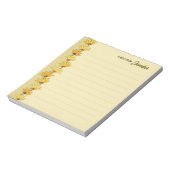 Meisjes , met de hand getekende zonnebloemgrens CC Notitieblok (Linkerzijde)