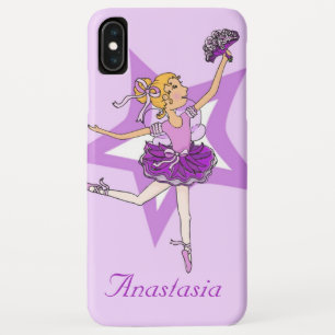 Meisjes met de naam ballerina blonde paarse ipod c Case-Mate iPhone case