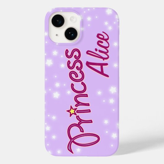 Meisjes met de naam lila mauve prinses Case-Mate iPhone case (Achterkant)