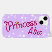 Meisjes met de naam lila mauve prinses Case-Mate iPhone case (Achterkant (horizontaal))