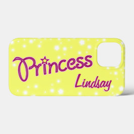Meisjes met de naam princess star yellow roink Case-Mate iPhone case