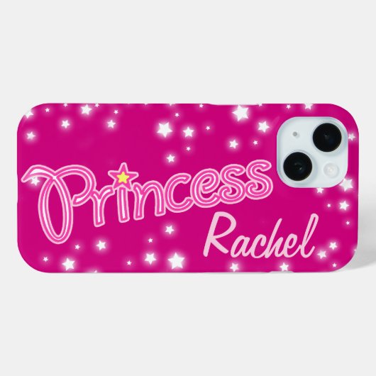 Meisjes met de naam roze princess ster, draagtas Case-Mate iPhone case (Achterkant (horizontaal))