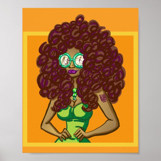 Meisjes met een bril poster (Voorkant)