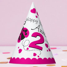 Meisjes met een hartladybug roze naam 2e verjaarda