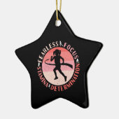 Meisjes met een indset - een onberispelijke spits keramisch ornament (Links)