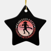 Meisjes met een indset - een onberispelijke spits keramisch ornament (Achterkant)