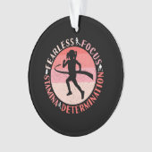 Meisjes met een indset - een onberispelijke spits ornament (voorkant)