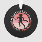 Meisjes met een indset - een onberispelijke spits ornament (voorkant)