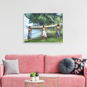 'Meisjes met een kano' - John LaFarge Canvas Afdruk (Insitu (Woonkamer))