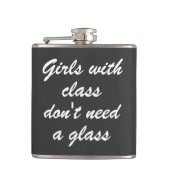meisjes met een klas hebben geen glas nodig heupfles (Voorkant)