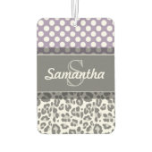 Meisjes met een luipaard printpatroon Aangepaste m Luchtverfrisser (Achterkant)