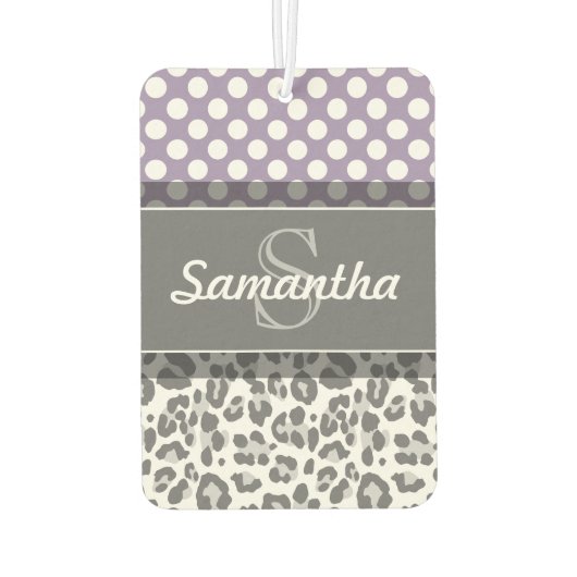 Meisjes met een luipaard printpatroon Aangepaste m Luchtverfrisser (Achterkant)