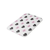 Meisjes met een roze schoen badmat (Gekanteld)