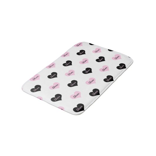 Meisjes met een roze schoen badmat (Gekanteld)