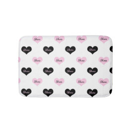 Meisjes met een roze schoen badmat