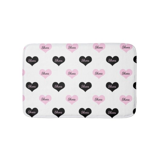 Meisjes met een roze schoen badmat (Voorkant)
