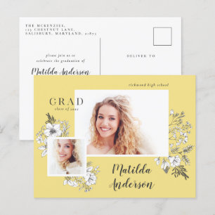 Meisjes met elegante filmfoto's uitnodiging briefkaart