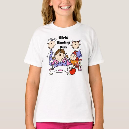 Meisjes met flaun t-shirt (Voorkant)