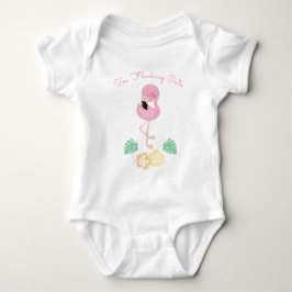 Meisjes met flockklep Funny Tropical Flamingo Pink Romper