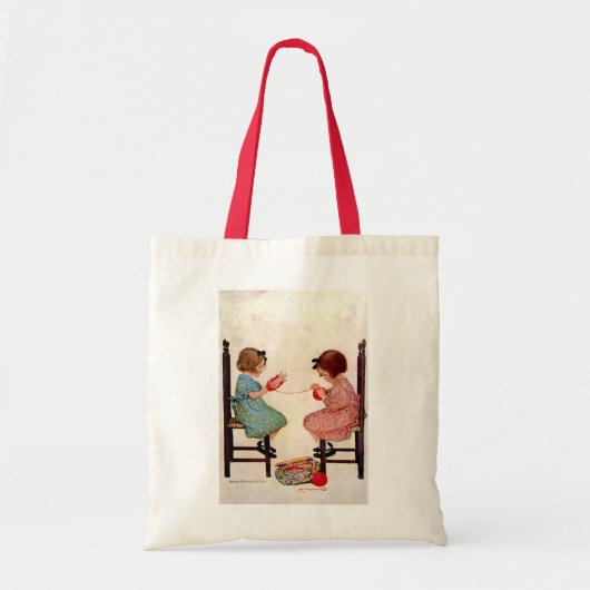 Meisjes met garen - tas (Voorkant)