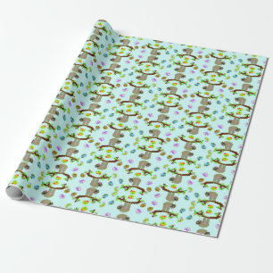 Meisjes met gleuf (blauw) matte ompakken papier, 3 cadeaupapier