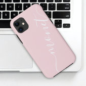 Meisjes met handgeschreven scriptnaam Roze Aangepa Case-Mate iPhone Case