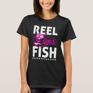 Meisjes met hengel Vissen Visser Meisjes T-shirt