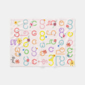 Meisjes met het liefste Birmese alfabet Myanmar Fleece Deken (Voorkant (Horizontaal))