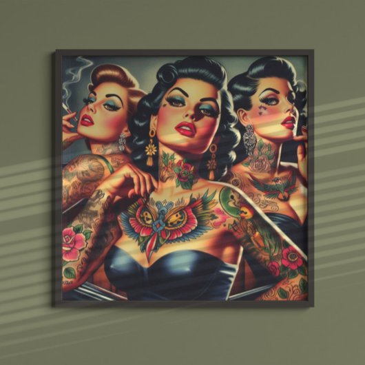 meisjes met inkt poster